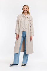 Erica Trench Coat - Vanilla Cream