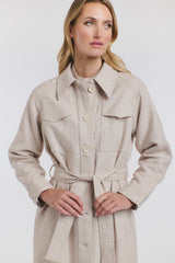 Erica Trench Coat - Vanilla Cream