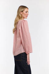 Ariel Long Sleeve Top - Tea Rose