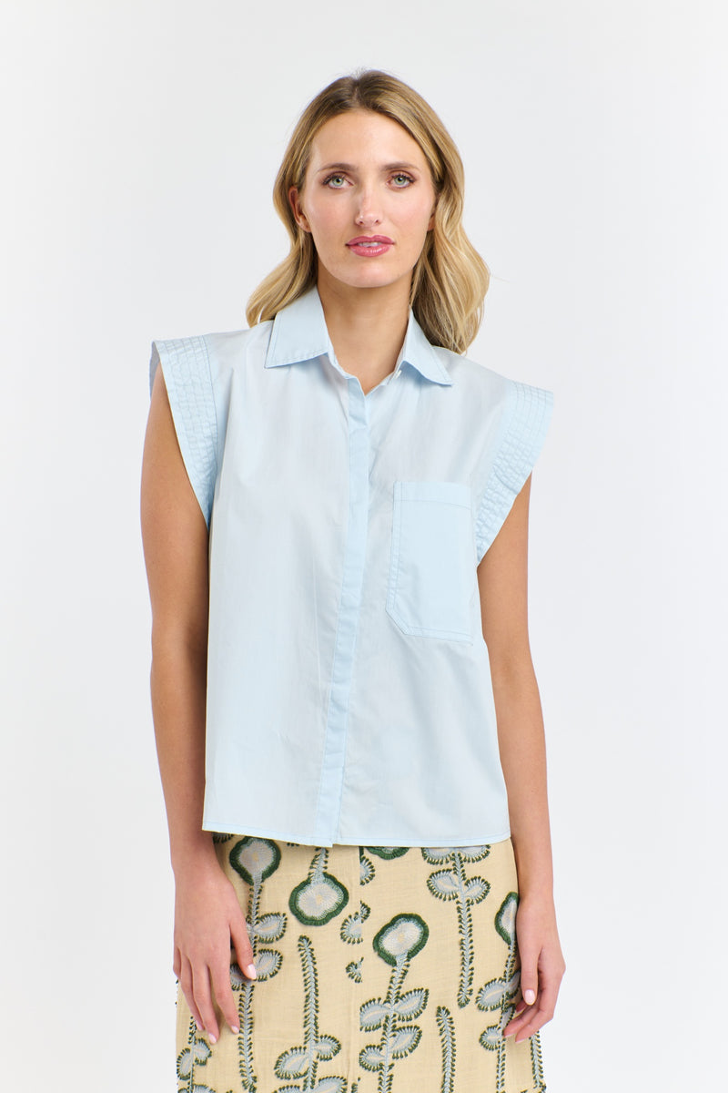Gigi Shirt - Powder Blue