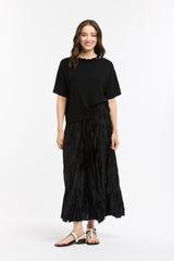 Crinkle Skirt - Black