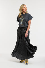 Crinkle Skirt - Black