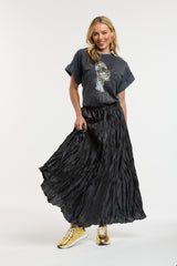 Crinkle Skirt - Black