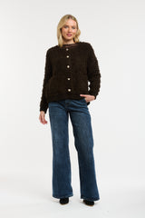 Popcorn Cardi - Chocolate