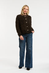 Popcorn Cardi - Chocolate