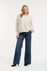 Popcorn Cardi - Oatmeal