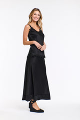 Sterling Satin Skirt - Black