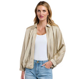 Ryder Satin Jacket - Beige