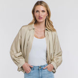Ryder Satin Jacket - Beige