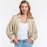 Ryder Satin Jacket - Beige