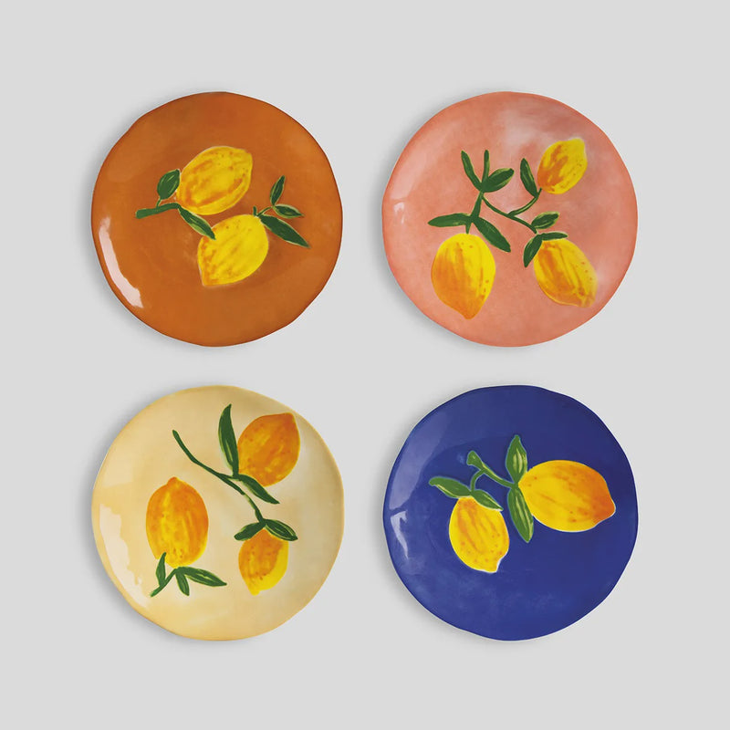 KLEVERING-Plate lemon full colour set of 4
