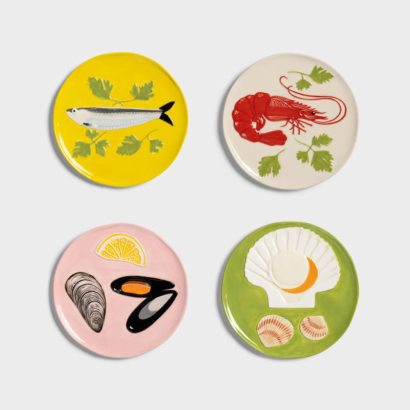 KLEVERING-Plate de la mer set of 4