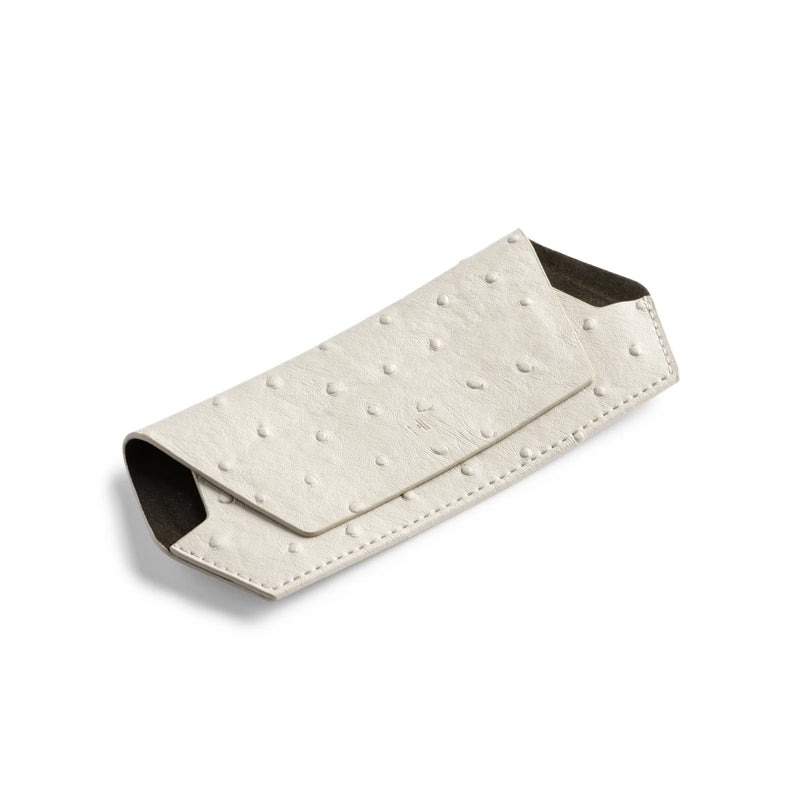 Fox and Leo glasses case Ostrich Print - Stone