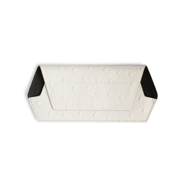 Fox and Leo glasses case Ostrich Print - Stone