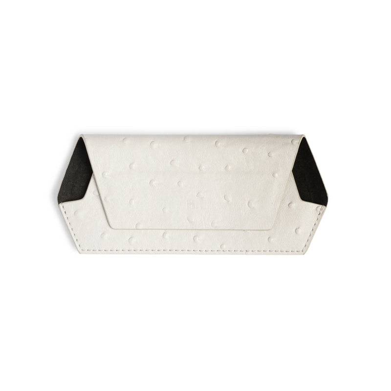 Fox and Leo glasses case Ostrich Print - Stone