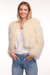Feather Bolero - Chalk