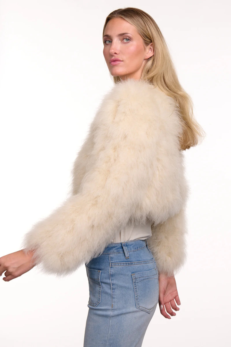 Feather Bolero - Chalk