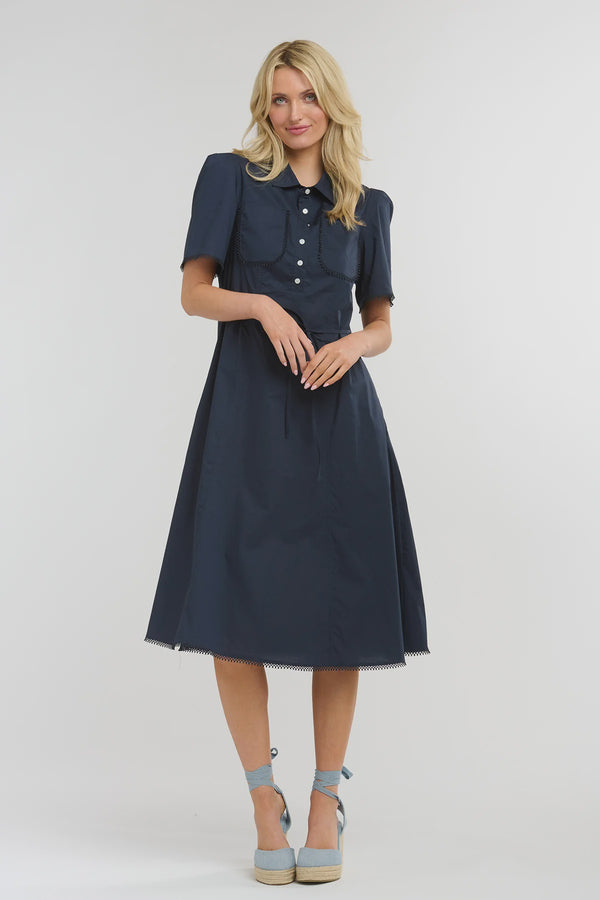 Picnic Pocket Dress - Navy