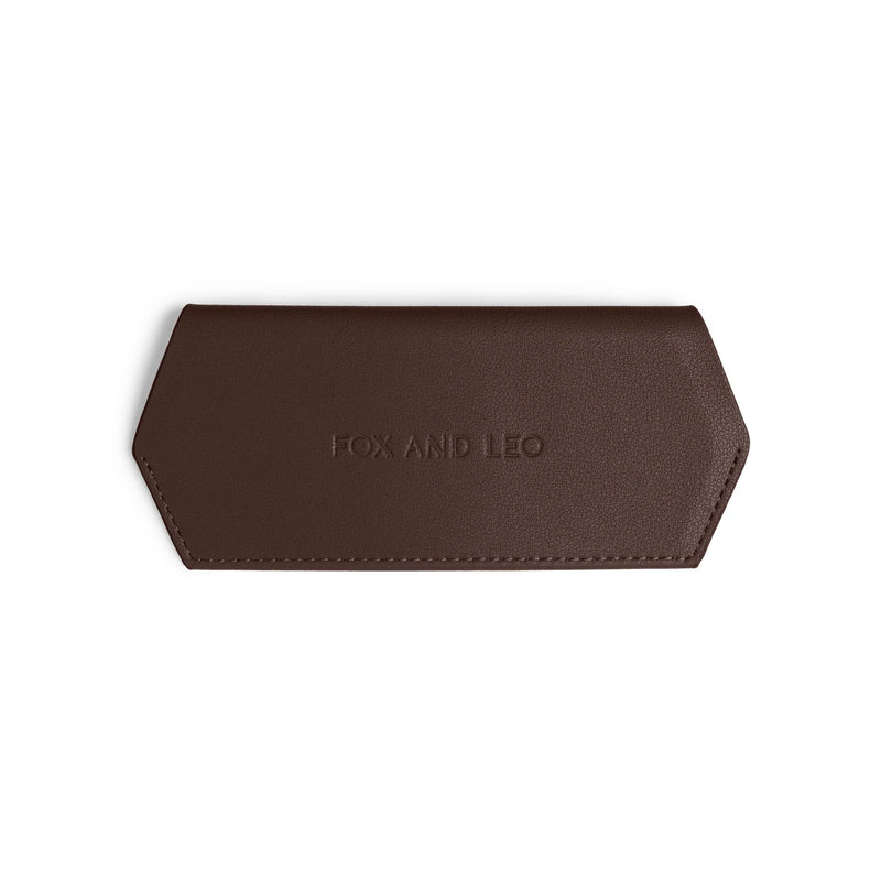Fox and Leo glasses case - Chocolate