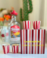 Candy Stripe shot glasses