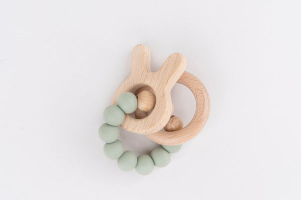 Bubba Baby Teether - Safe, Sustainable Teething and Sensory Toy - Sage