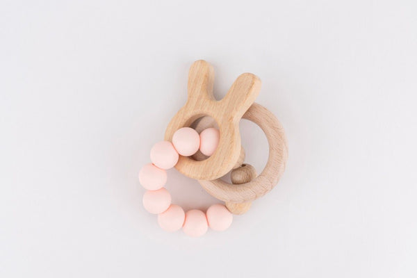 Bubba Baby Teether - Safe, Sustainable Teething and Sensory Toy - Pink