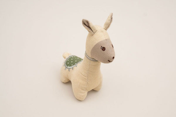 Llama Rattle Toy - Sage