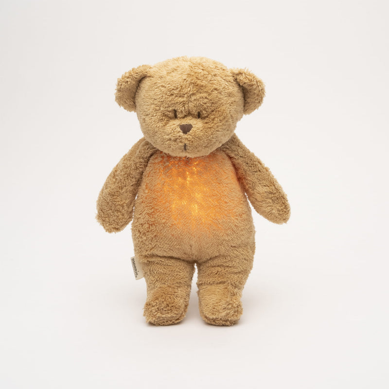 Moonie 2.0 - Cappuccino The Organic Humming Bear with Lamp