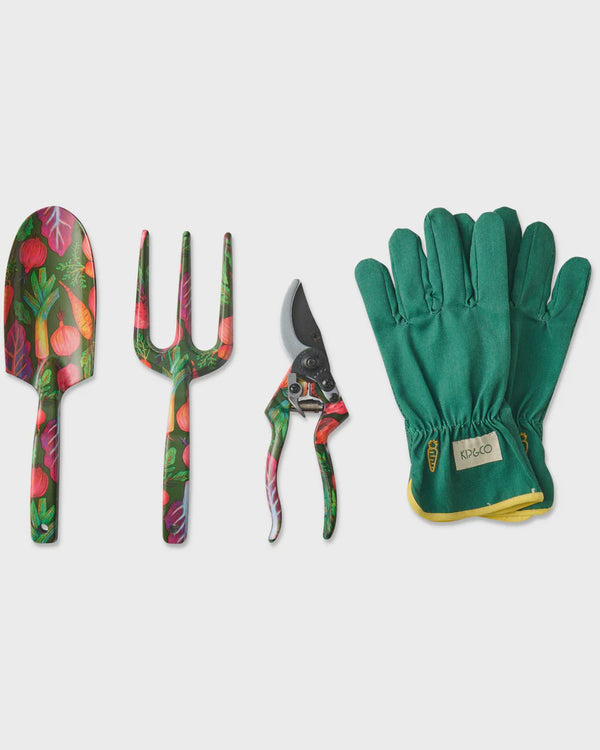 Veggie Soup Garden Tools and Gloves Set