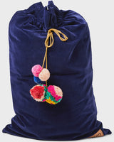 Navy Blue Velvet Santa Sack