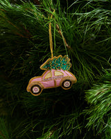 Festive Pink Car Decoration