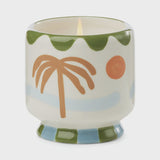 Adopo 8 oz./226g Palm Tree Ceramic Candle -  Lush Palms