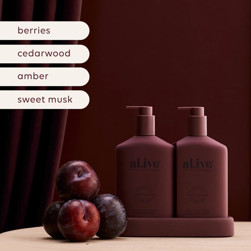 transformative wash & lotion - sweet plum & berries