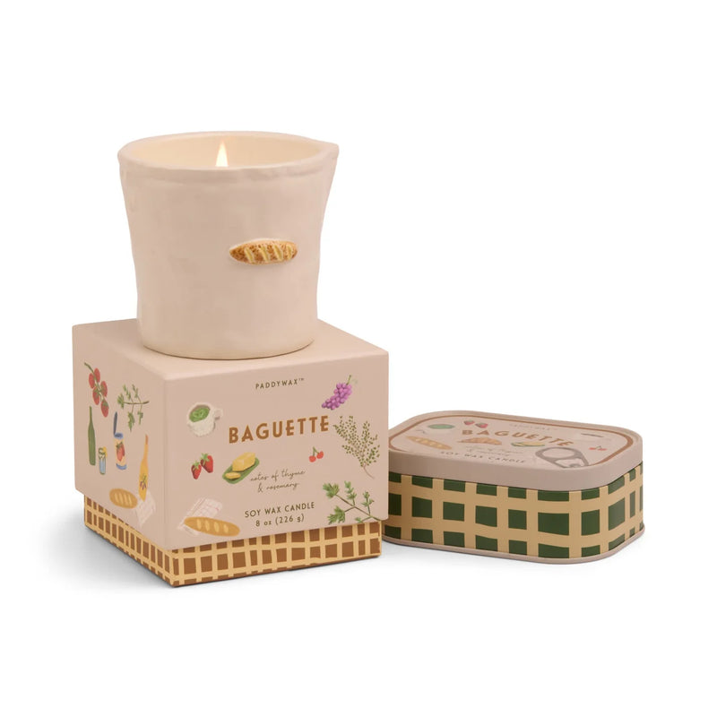 Bistro 8 Oz French Baguette Candle - Rosemary & Thyme