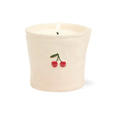 Bistro 8oz Cherries Embossed Ceramic Candle - Smoked Cherry