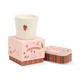 Bistro 8oz Strawberry Embossed Ceramic Candle - Strawberry