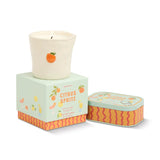Bistro 8oz Orange Embossed Ceramic Candle - Citrus Spritz