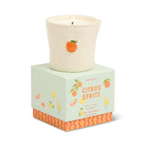Bistro 8oz Orange Embossed Ceramic Candle - Citrus Spritz