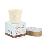 Bistro 8oz Cappuccino Embossed Ceramic Candle - Cappuccino