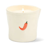 Bistro 8oz Piment Chilli Pepper Embossed Ceramic Candle - Piment