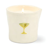 Bistro 8oz Martini Embossed Ceramic Candle - Martini
