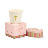 Bistro 8oz Martini Embossed Ceramic Candle - Martini