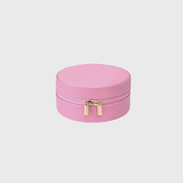 Round Jewellery Case - Berry