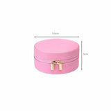 Round Jewellery Case - Berry