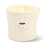 Bistro 8oz Cappuccino Embossed Ceramic Candle - Cappuccino