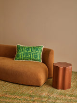 Daisy Verde Linen Cushion