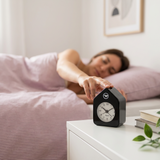 Mini House Alarm Clock Black and White - Metal