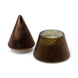 Cypress & Fir Stacked Tree Candle Copper