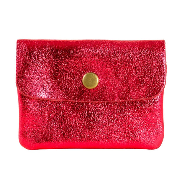 Coin Purse Metallic Cherry