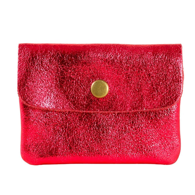 Coin Purse Metallic Cherry